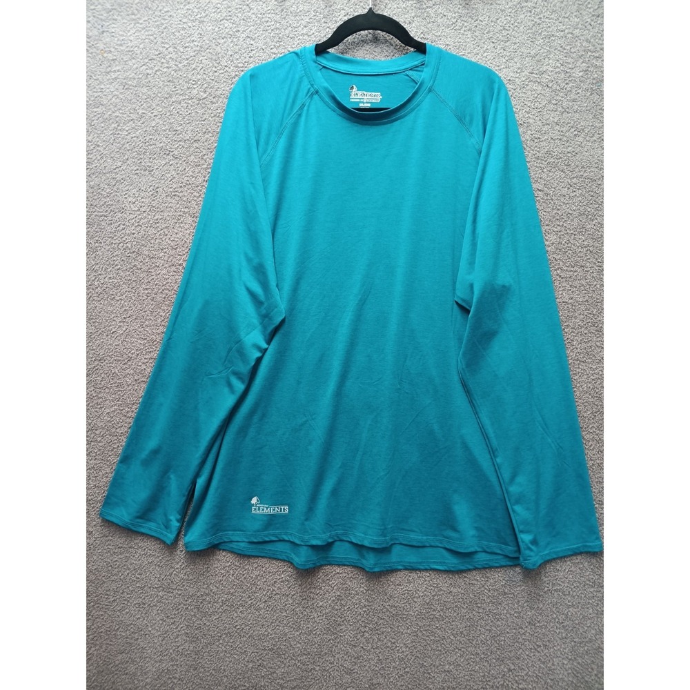 Mossy Oak Elements Womens 2XL Coolcore Long Sleeve Shirt Teal Hunting